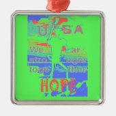 United in Hope: samen sterker - Vibrant USA Metalen Ornament (Voorkant)