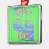 United in Hope: samen sterker - Vibrant USA Metalen Ornament (Links)
