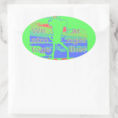 United in Hope: samen sterker - Vibrant USA Ovale Sticker (Tas)