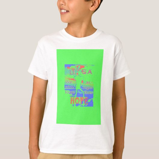 United in Hope: samen sterker - Vibrant USA T-shirt (Voorkant)