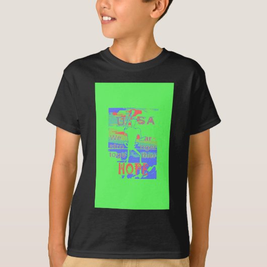 United in Hope: samen sterker - Vibrant USA T-shirt (Voorkant)