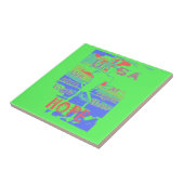 United in Hope: samen sterker - Vibrant USA Tegeltje (Zijkant)