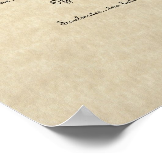 "United in Marriage" huwelijkscertificaat Poster (Hoek)