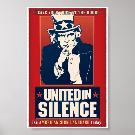 United in Silence (ASL) Poster (Voorkant)