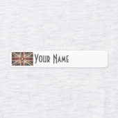 United Kingdom Art Deco Flag | Iron-On Name Label (Design 1)