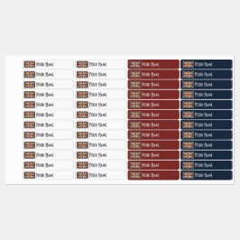 United Kingdom Art Deco Flag Waterproof Name Label