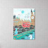 United Kingdom City Scene Canvas Afdruk (Voorkant)
