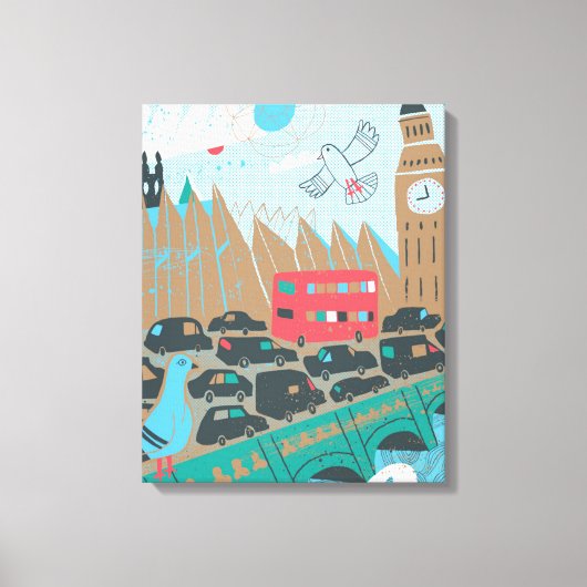 United Kingdom City Scene Canvas Afdruk (Voorkant)