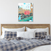 United Kingdom City Scene Canvas Afdruk (Insitu (Slaapkamer))
