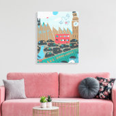 United Kingdom City Scene Canvas Afdruk (Insitu (Woonkamer))