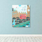 United Kingdom City Scene Canvas Afdruk (Insitu (Houten vloer))