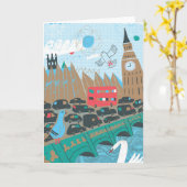 United Kingdom City Scene Kaart (Gele Bloem)