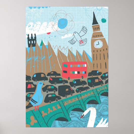 United Kingdom City Scene Poster (Voorkant)
