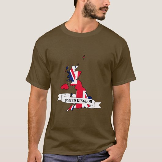 United Kingdom flag map T-shirt (Voorkant)