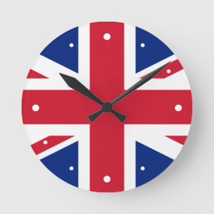 United Kingdom Flag Union Jack Ronde Klok
