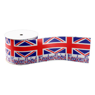 United Kingdom Flg en Word Vinque Grosgrain Lint