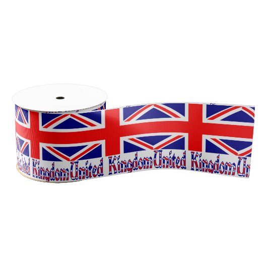 United Kingdom Flg en Word Vinque Grosgrain Lint (Spoel)