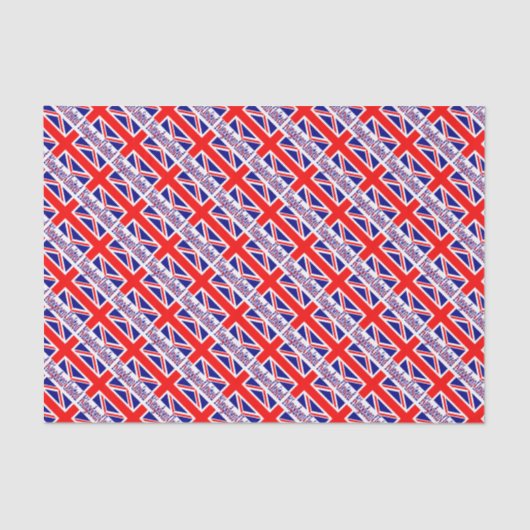 United Kingdom Flg en Word Vinque Tissuepapier (Voorkant)