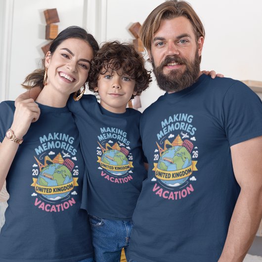 United Kingdom Group Matching Vacation Memory  T-shirt