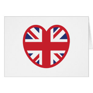 United Kingdom Jack Flag Heart Kaarten