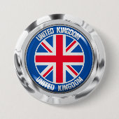 United Kingdom Round Emblem Ronde Button 7,6 Cm (Voorkant)