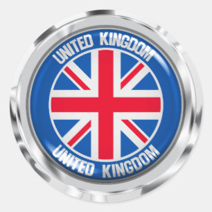 United Kingdom Round Emblem Ronde Sticker
