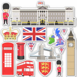 United Kingdom Souvenir Contour Sticker