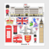 United Kingdom Souvenir Contour Sticker (Vel)