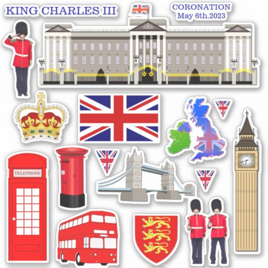 United Kingdom Souvenir Contour Sticker (Voorkant)