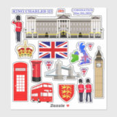 United Kingdom Souvenir Contour Sticker (Vel)