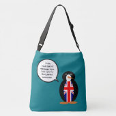 United Kingdom Talking Ms. Penguin Crossbody Tas (Achterkant)