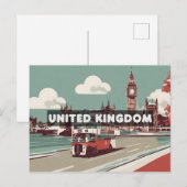 United Kingdom Travel Londen Briefkaart (Voorkant / Achterkant)