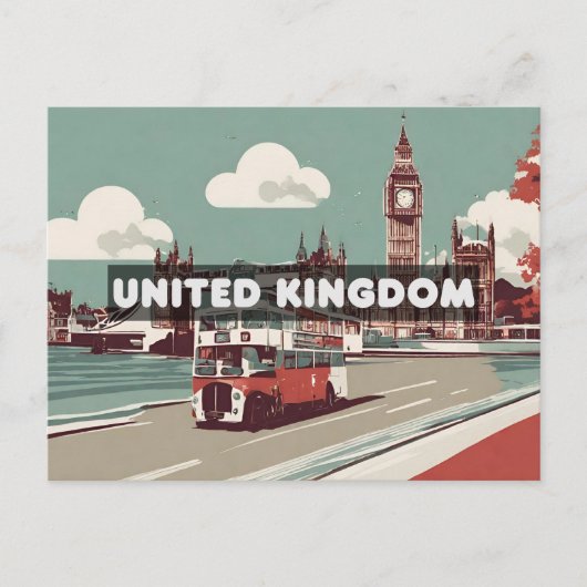 United Kingdom Travel Londen Briefkaart (Voorkant)
