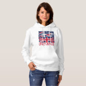 United Kingdom UK flag BY MASANSER PIXELAT Hoodie (Voorkant volledig)
