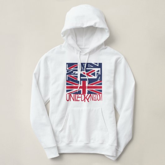 United Kingdom UK flag BY MASANSER PIXELAT Hoodie (Design voorkant)