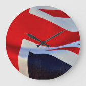 United Kingdom Union Jack Flag Clock Grote Klok (Voorkant)