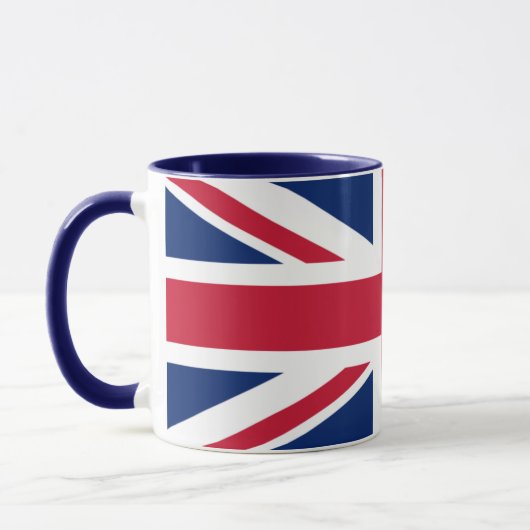 United Kingdom Union Jack Flag Personalized Mug Mok (Links)
