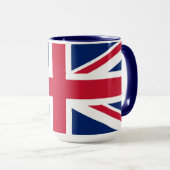 United Kingdom Union Jack Flag Personalized Mug Mok (Voorkant rechts)