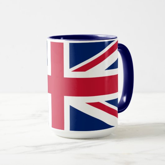 United Kingdom Union Jack Flag Personalized Mug Mok (Voorkant rechts)