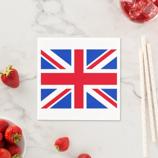 United Kingdom Union Jack Paper Party Napkins Servetten (Insitu)