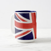 United Kingdom Union Jack Patriotic Coffee Mok (Voorkant links)