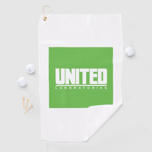 United Laboratories Logo Golfhanddoek (Insitu)