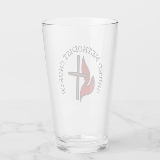 United Methodist Church Glas (Achterkant)