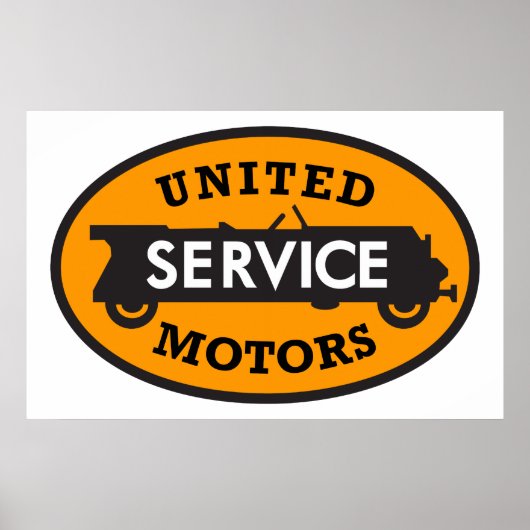 United Motors Service-teken Poster (Voorkant)