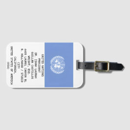 UNITED NATIONS BAGAGELABEL