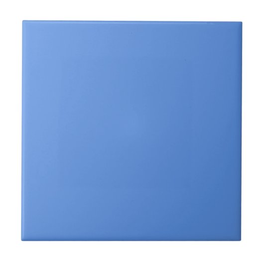United Nations Blue Solid Color Tile Tegeltje (Voorkant)