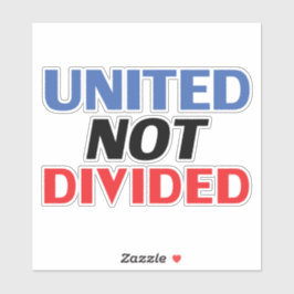 "United not Divided" Blue Black Red Vinyl-stickers Sticker