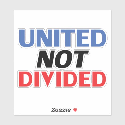 "United not Divided" Blue Black Red Vinyl-stickers Sticker (Vel)