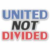 "United not Divided" Blue Black Red Vinyl-stickers Sticker (Voorkant)