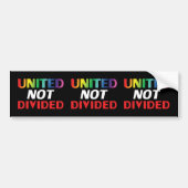 United Not Divided - Red, blue, lgbtq pride, zwart Bumpersticker (Voorkant)